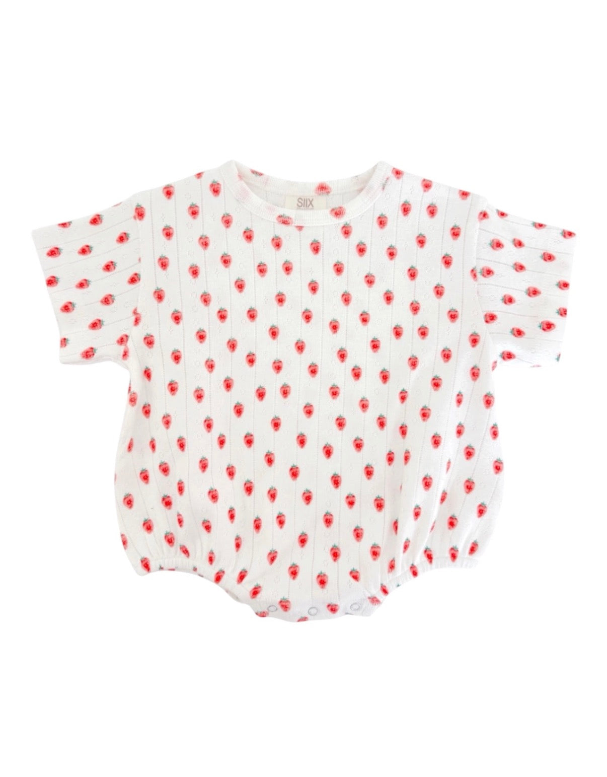 Strawberry Pointelle Romper