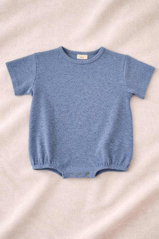 Blue Speckle Romper