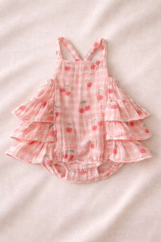 Cherry Blossom Ruffle Romper