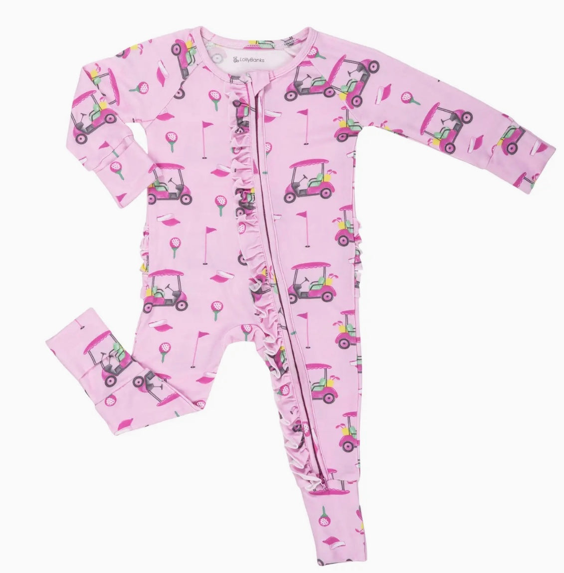 Pink Fairway Zip Footie